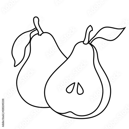 pear coloring page