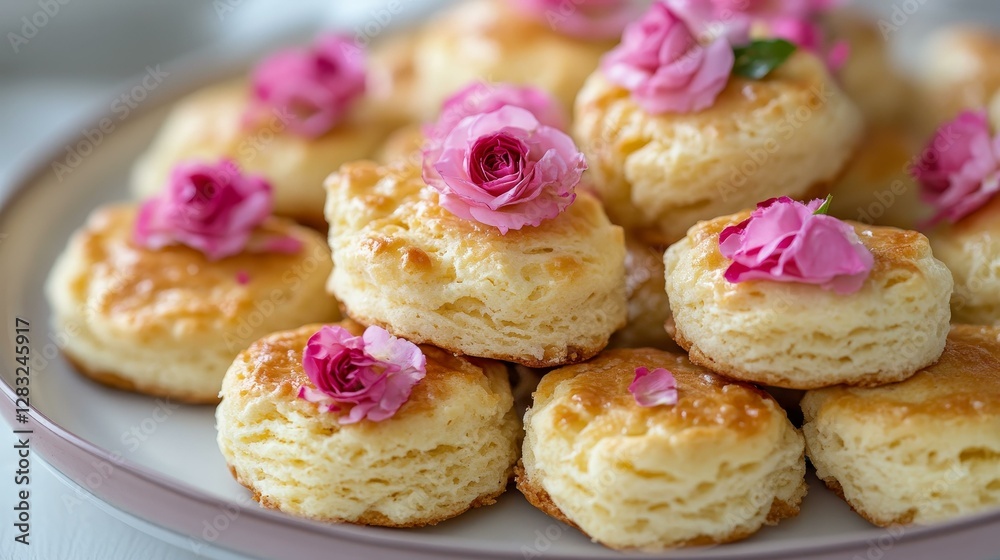 Deliciously Decorated Rose-topped Biscuits Deliciously Decorated Rose-topped Biscuits