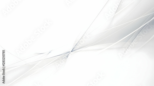 Wallpaper Mural Abstract White Geometric Design With Lines And Dots Forming Dynamic Patterns Torontodigital.ca