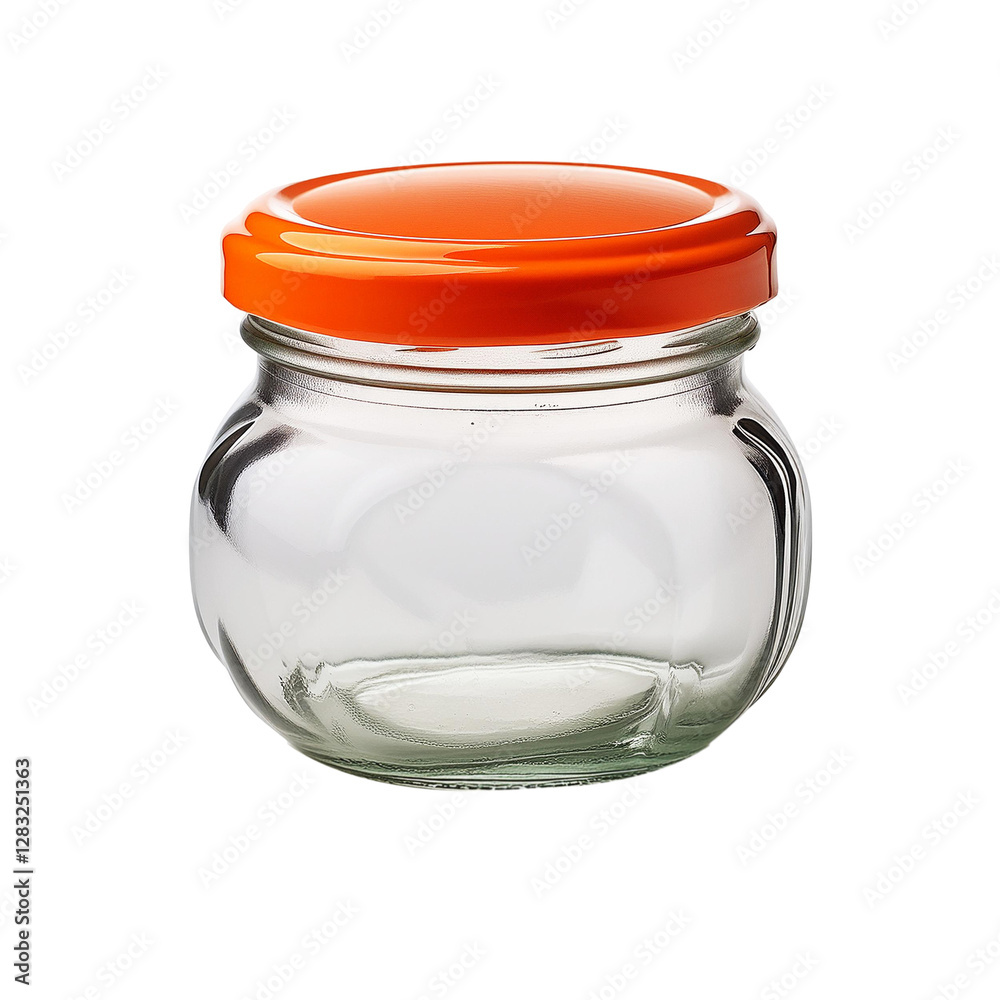 Realistic Glass jar with lid on transparent background Realistic Glass jar with lid on transparent background