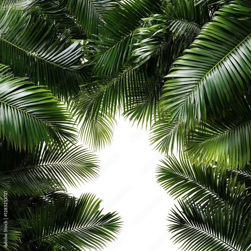 Tropical Palm Leaves Frame Background Image Tropical Palm Leaves Frame Background Image