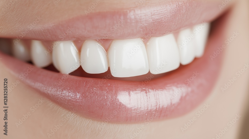 Close-up of a woman's mouth, showing her teeth. the teeth are white and appear to be healthy and well-groomed. the woman's lips are slightly parted, and her skin is a light pink color. Close-up of a woman's mouth, showing her teeth. the teeth are white and appear to be healthy and well-groomed. the woman's lips are slightly parted, and her skin is a light pink color.