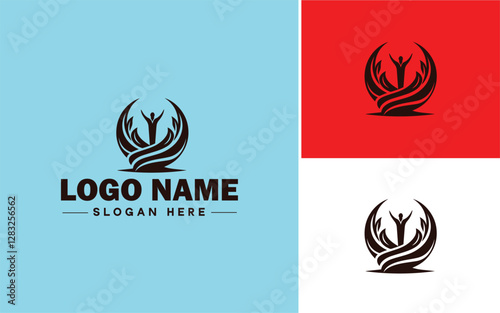 Leadership Coaching icon Executive coaching Management mentoring Leadership development flat logo sign symbol editable vector