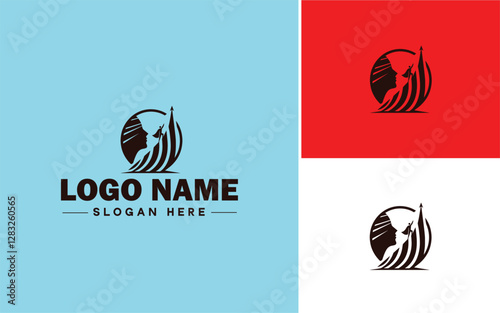 Leadership Coaching icon Executive coaching Management mentoring Leadership development flat logo sign symbol editable vector