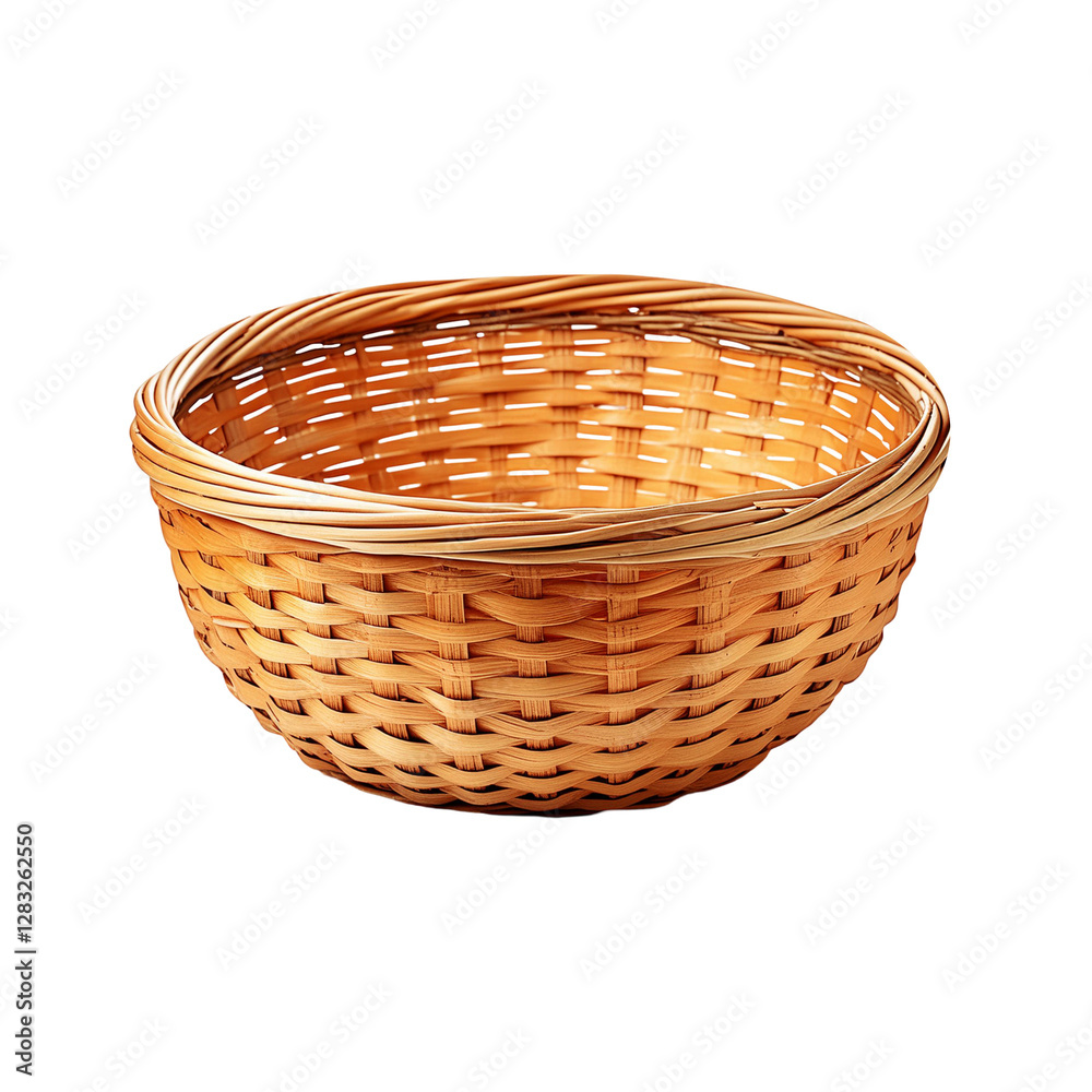Realistic Empty Basket on transparent background Realistic Empty Basket on transparent background