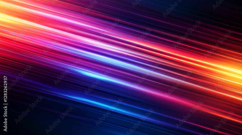Vibrant abstract lines of light create a mesmerizing effect, showcasing a spectrum of colors from blue to orange. Perfect for backgrounds, presentations, and artistic projects. Vibrant abstract lines of light create a mesmerizing effect, showcasing a spectrum of colors from blue to orange. Perfect for backgrounds, presentations, and artistic projects.
