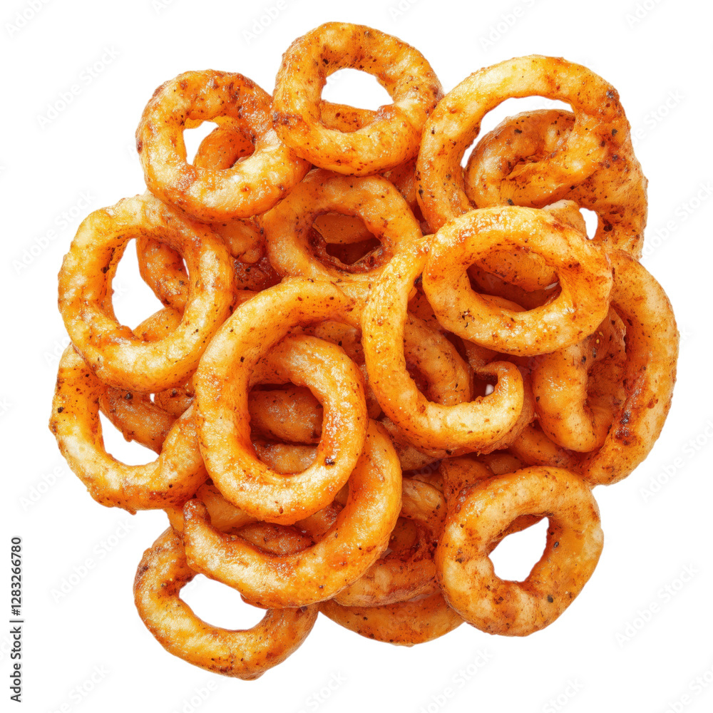 Crispy, seasoned curly fries with a bold, spicy flavor. Perfect as a snack, side dish, or appetizer for any meal. Crispy, seasoned curly fries with a bold, spicy flavor. Perfect as a snack, side dish, or appetizer for any meal.
