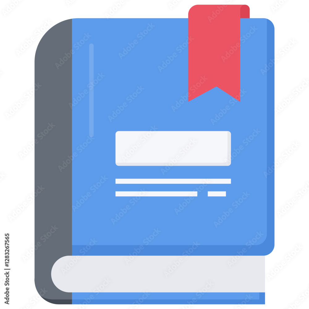 Blue Book with Bookmark Icon Education Knowledge Learning Illustration. Blue Book with Bookmark Icon Education Knowledge Learning Illustration.