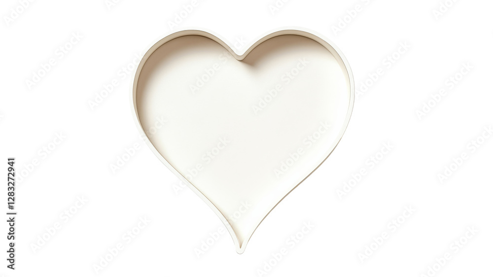 Heart shaped object on a plain background Heart shaped object on a plain background