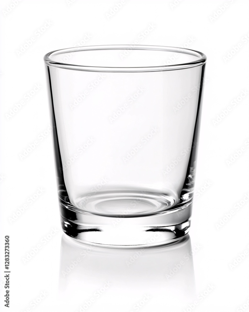 Minimalist Empty Tumbler Glass with a Round Shape and Thick Base Minimalist Empty Tumbler Glass with a Round Shape and Thick Base