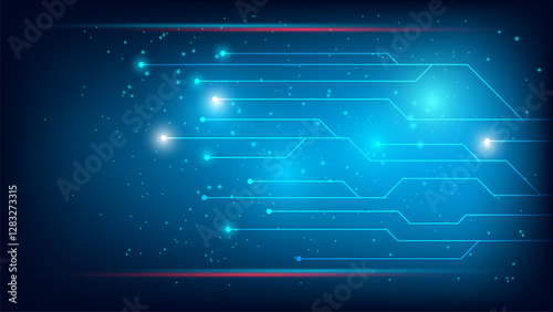 technology background.Vector abstract technology High tech circuit board connection system concept