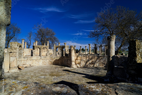 L'area archeologica di Mactaris,con i resti dell'antica città Romana,Makthar , Tunisia photo