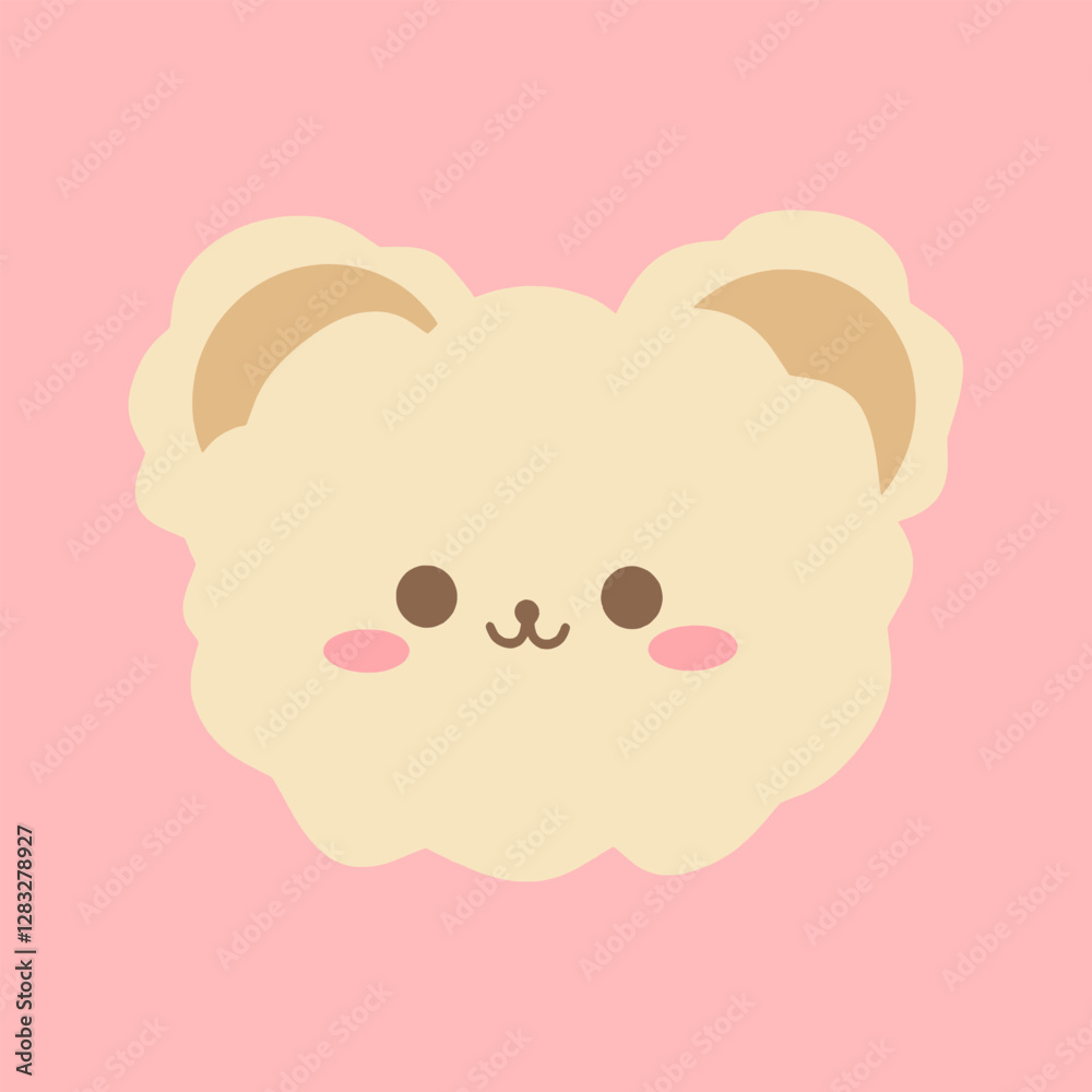 Fototapeta premium cute Bear face illustration 