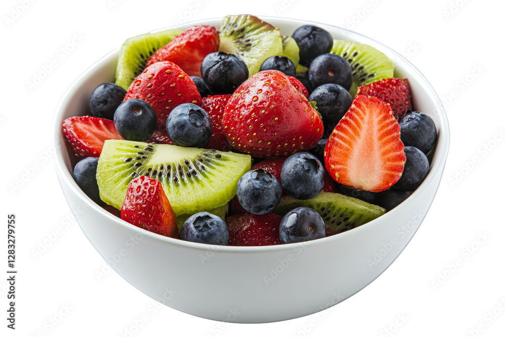 Fresh fruit salad with vibrant colors and textures Fresh fruit salad with vibrant colors and textures