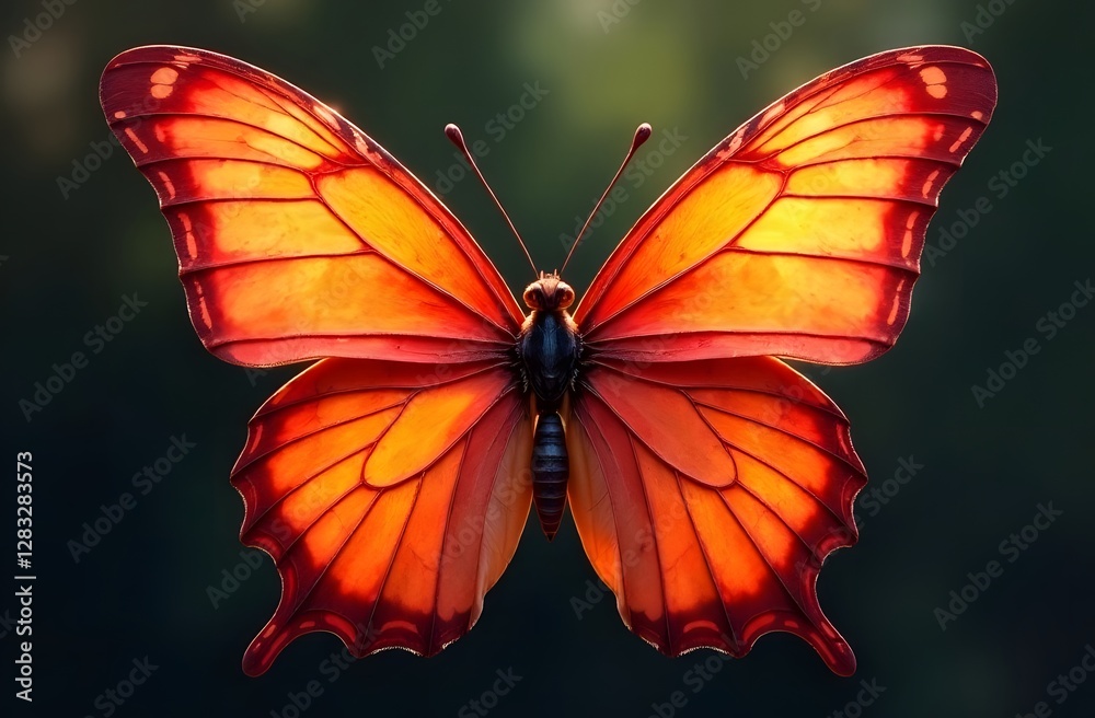 Fototapeta premium butterfly on flower