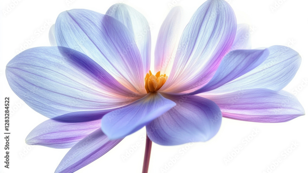 Fototapeta premium A purple flower with a yellow center