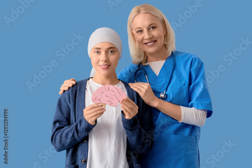 Young woman after chemother...