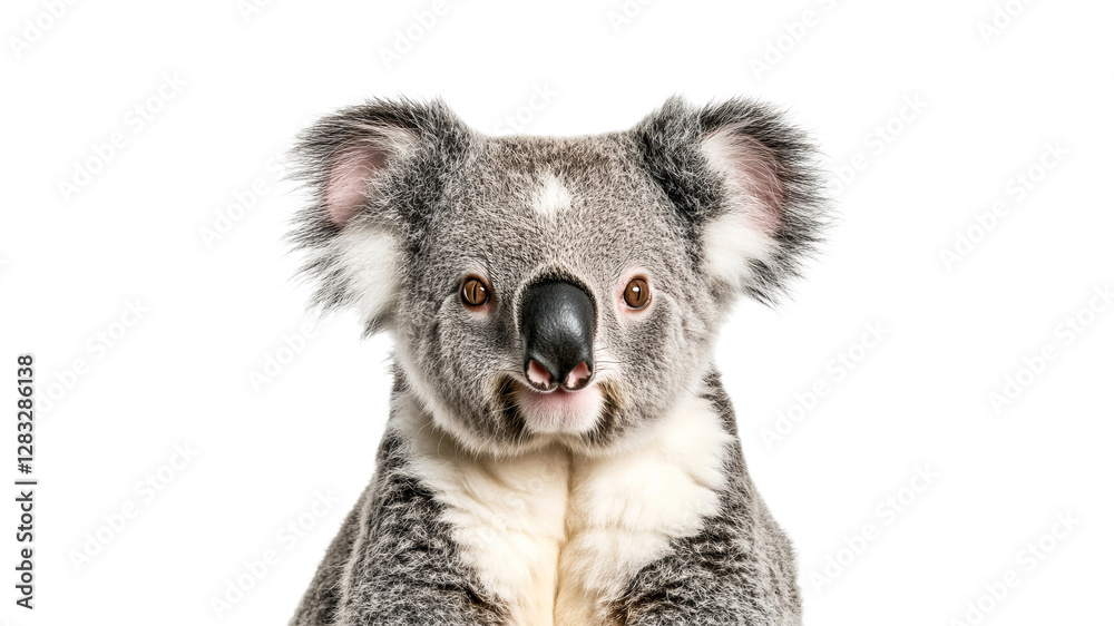 Fototapeta premium Koala resting in a natural pose with soft fur