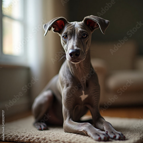 Whippet dog portrait