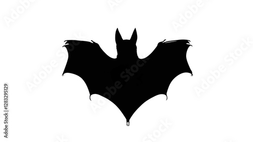 Wallpaper Mural Bat silhouette against a white background Torontodigital.ca