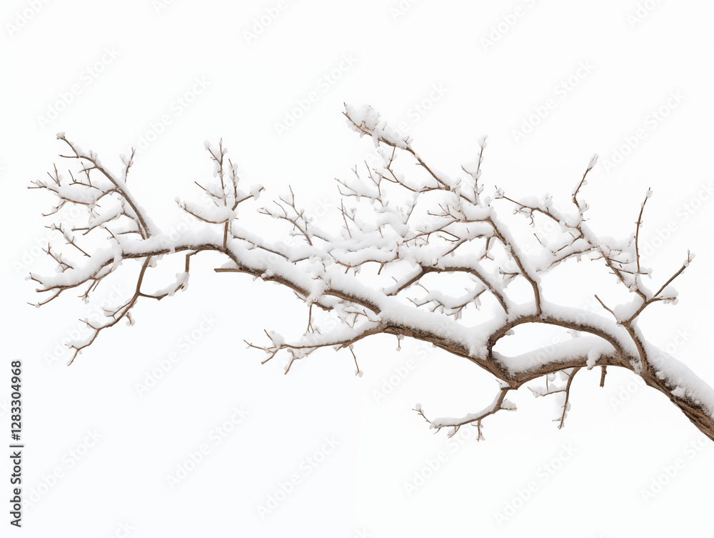 Obraz premium snow-covered trees isolated transparent background