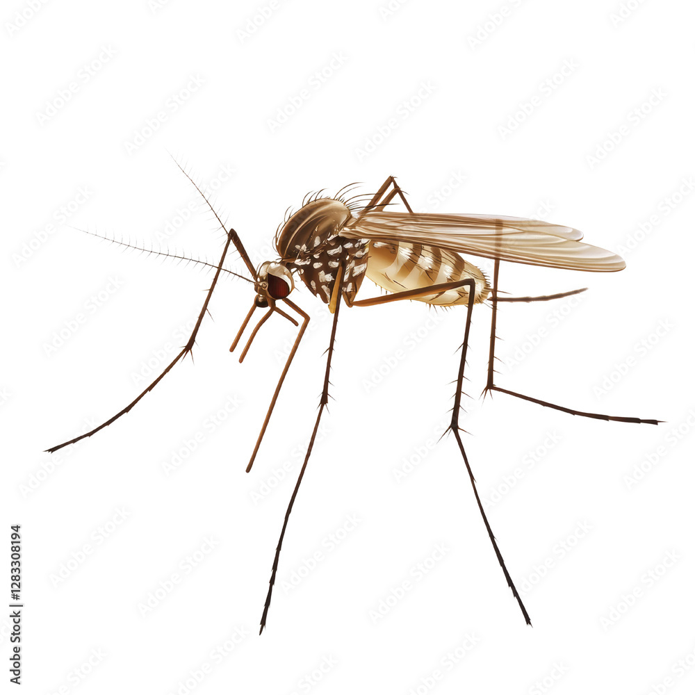 Detailed Illustration of a Mosquito with Transparent Background Detailed Illustration of a Mosquito with Transparent Background