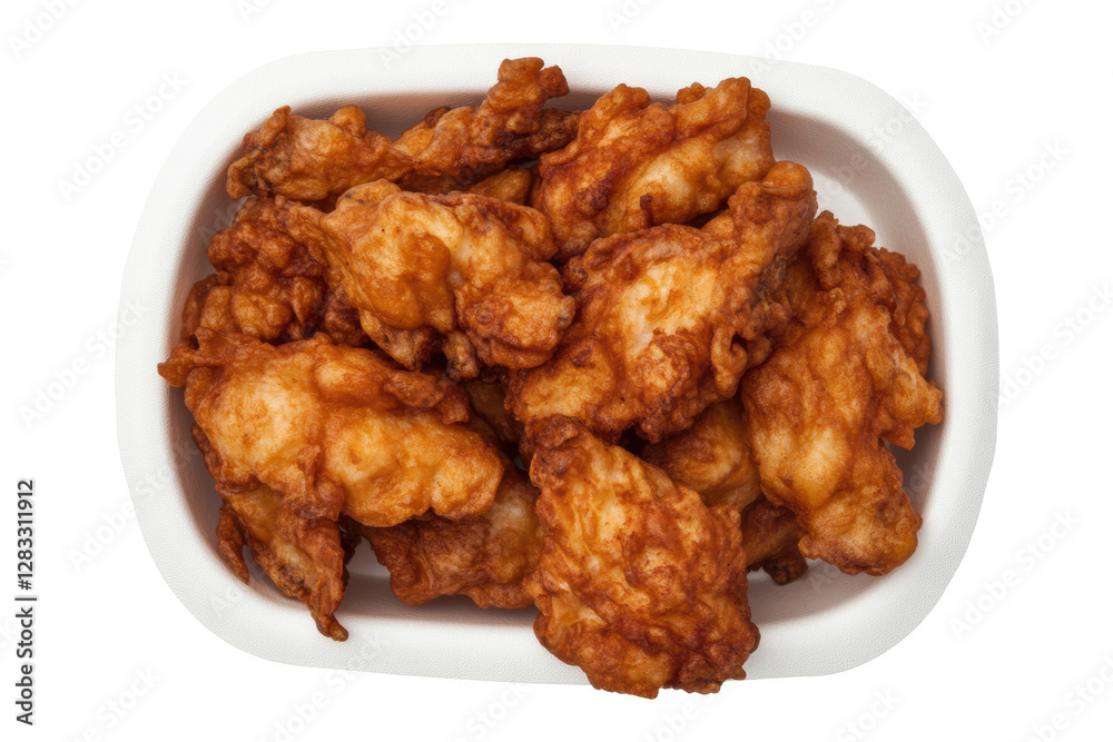 Deliciously crispy fried fish pieces for sharing, cut out Deliciously crispy fried fish pieces for sharing, cut out