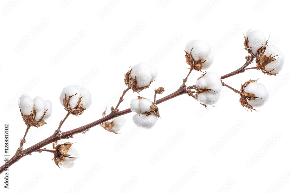 Cotton plants ready for harvest in bright light Cotton plants ready for harvest in bright light