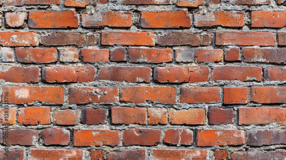 A brick wall with a red brick A brick wall with a red brick