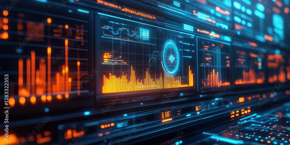 Obraz premium Enhancing data processing with next-generation predictions in tech environments