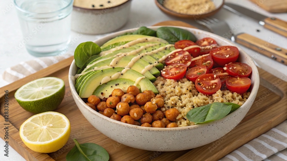 Gluten-free veggie bowl with quinoa and avocado Gluten-free veggie bowl with quinoa and avocado