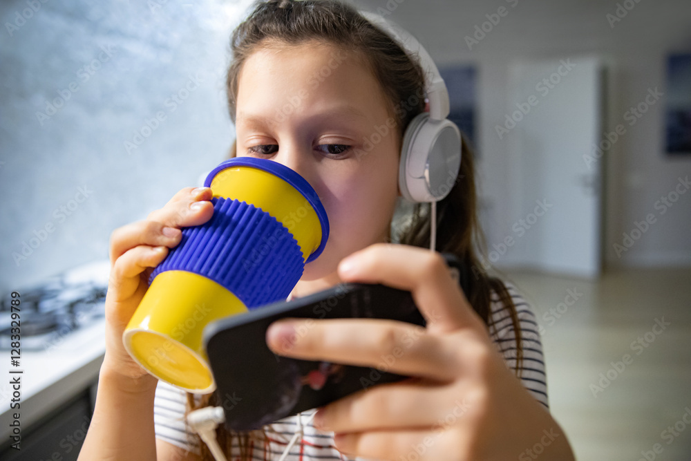 teenage girl with phone