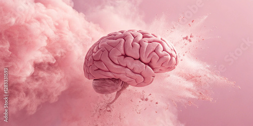 3D Rendered Illustration of the Human Brain Anatomy