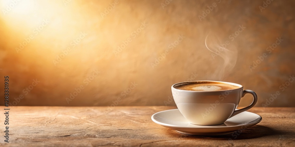 Aromatic coffee in a cup on a warm beige background with a subtle texture and soft lighting, creating a cozy atmosphere , aromatic coffee, soft lighting Aromatic coffee in a cup on a warm beige background with a subtle texture and soft lighting, creating a cozy atmosphere , aromatic coffee, soft lighting