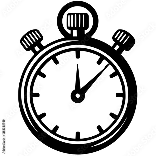 Analog stopwatch silhouette