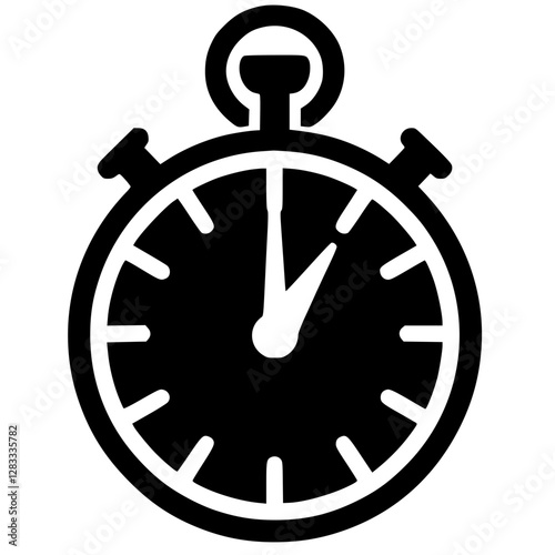 Analog stopwatch silhouette