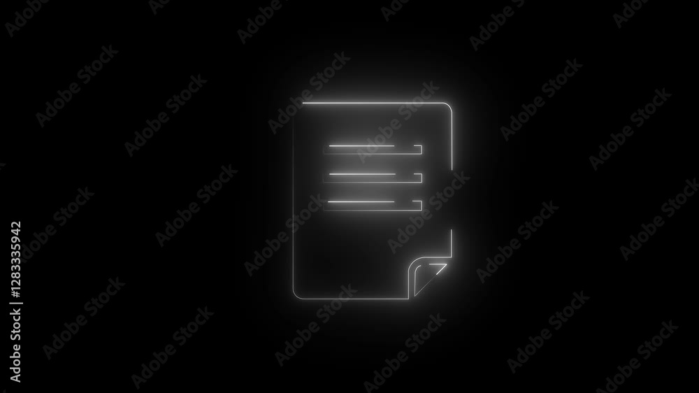 Document vector icon isolated vector graphic. Paper document page icon vector element. Agreement file symbol 4k video animation.