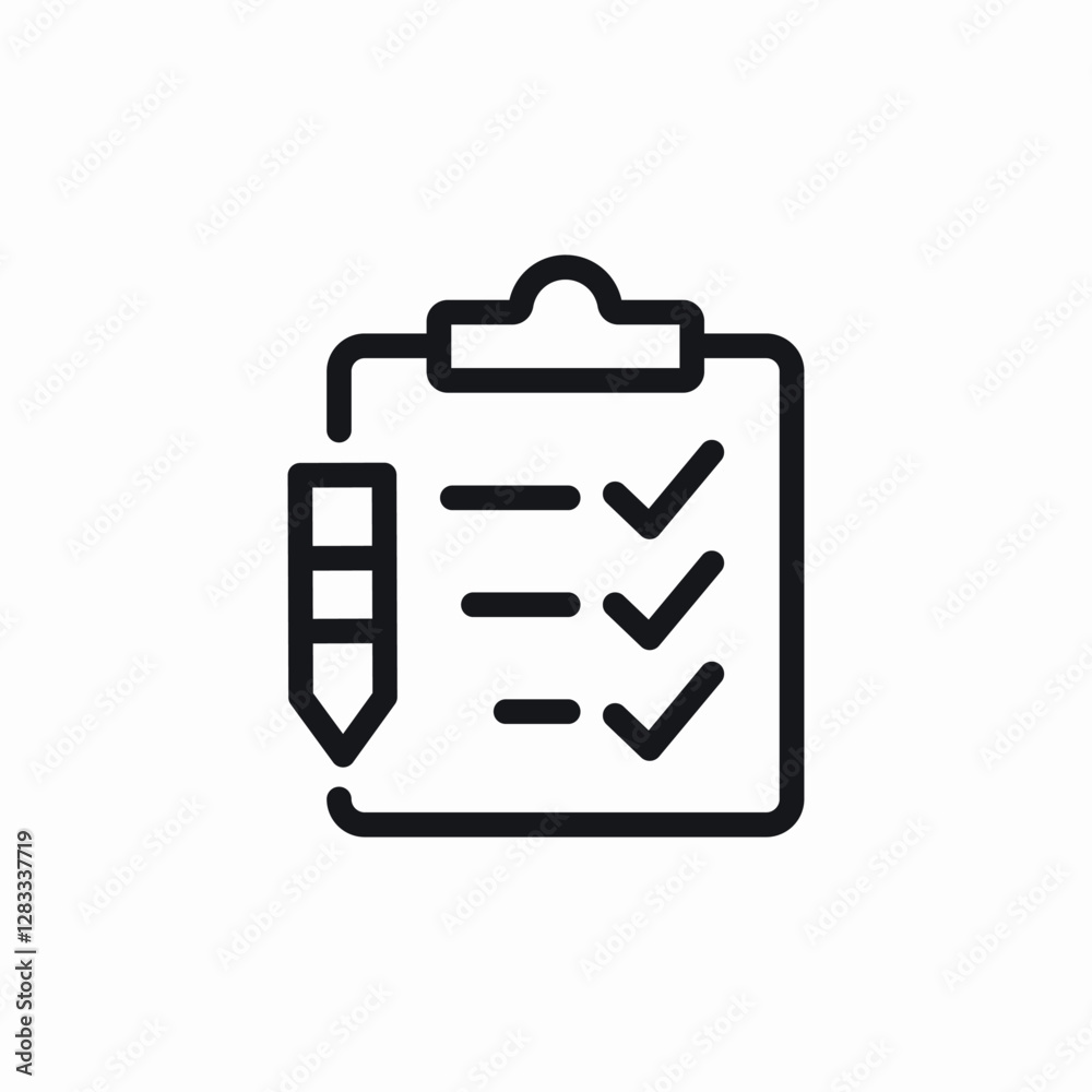 Checklist task clipboard icon vector sign Checklist task clipboard icon vector sign