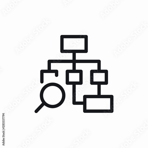 Organization structure chart icon vector sign