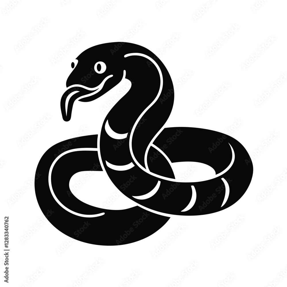 Naklejka premium a vector illustration of a boa constrictor snake .