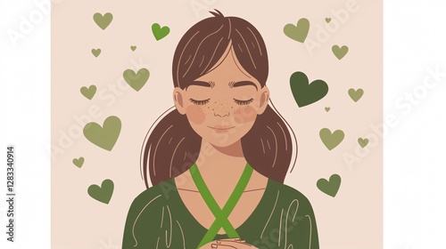 Green Ribbon Awareness for World Mental Health Day