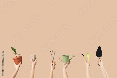 Gardening tools and plant p...