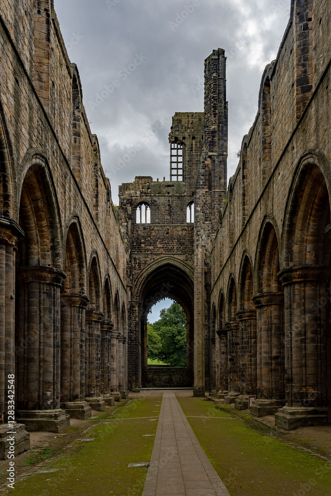 Die Ruine der Kristall Abbey in Leeds in West Yorkshire, England