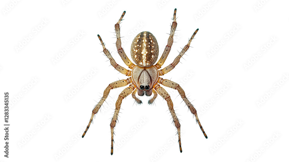 Close up view of a spider with detailed features Close up view of a spider with detailed features
