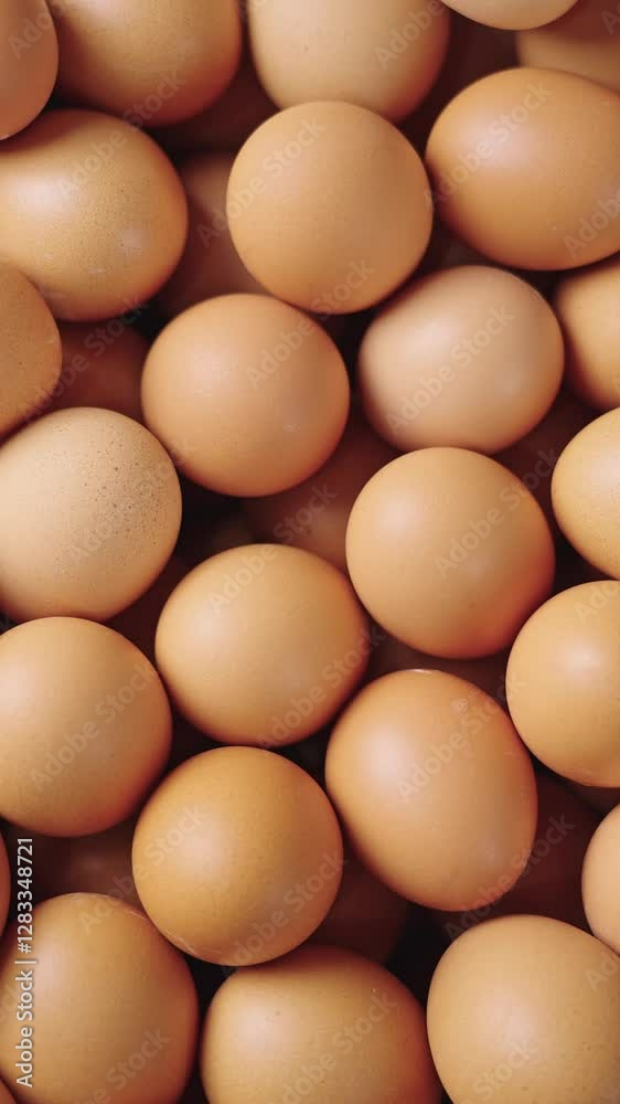 closeup of raw chicken eggs background