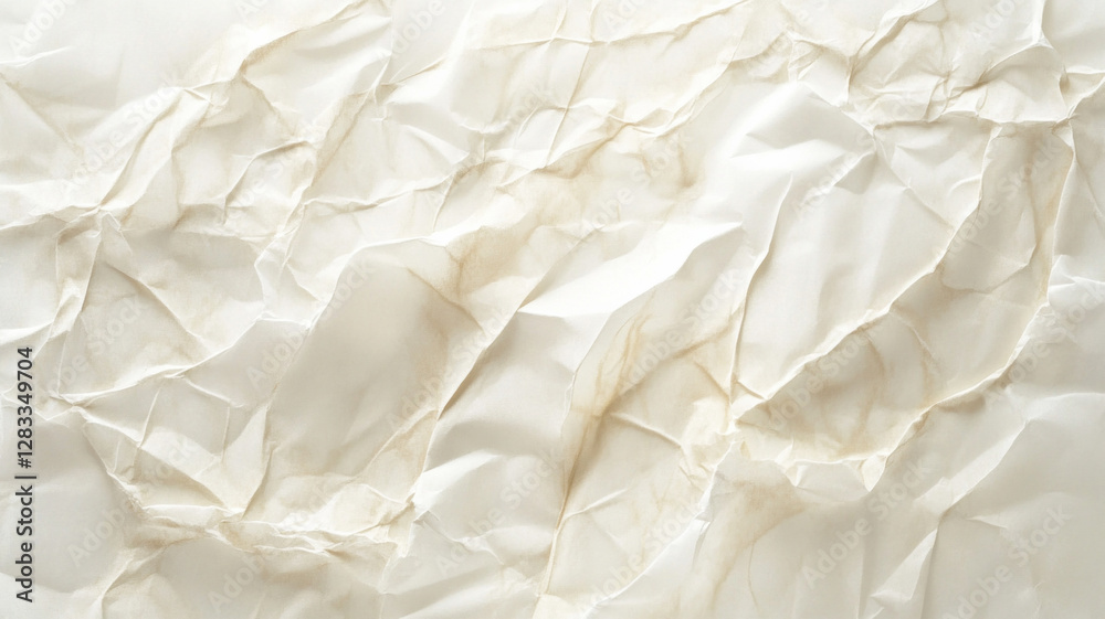 Obraz premium A piece of paper with a lot of wrinkles and creases