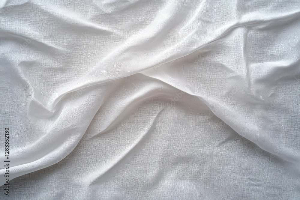 Crumpled White Fabric Minimalist Abstract Texture Soft Natural Lighting Crumpled White Fabric Minimalist Abstract Texture Soft Natural Lighting