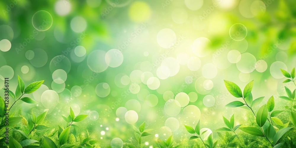 Fresh green background with subtle bokeh effect, greenery, serene atmosphere Fresh green background with subtle bokeh effect, greenery, serene atmosphere