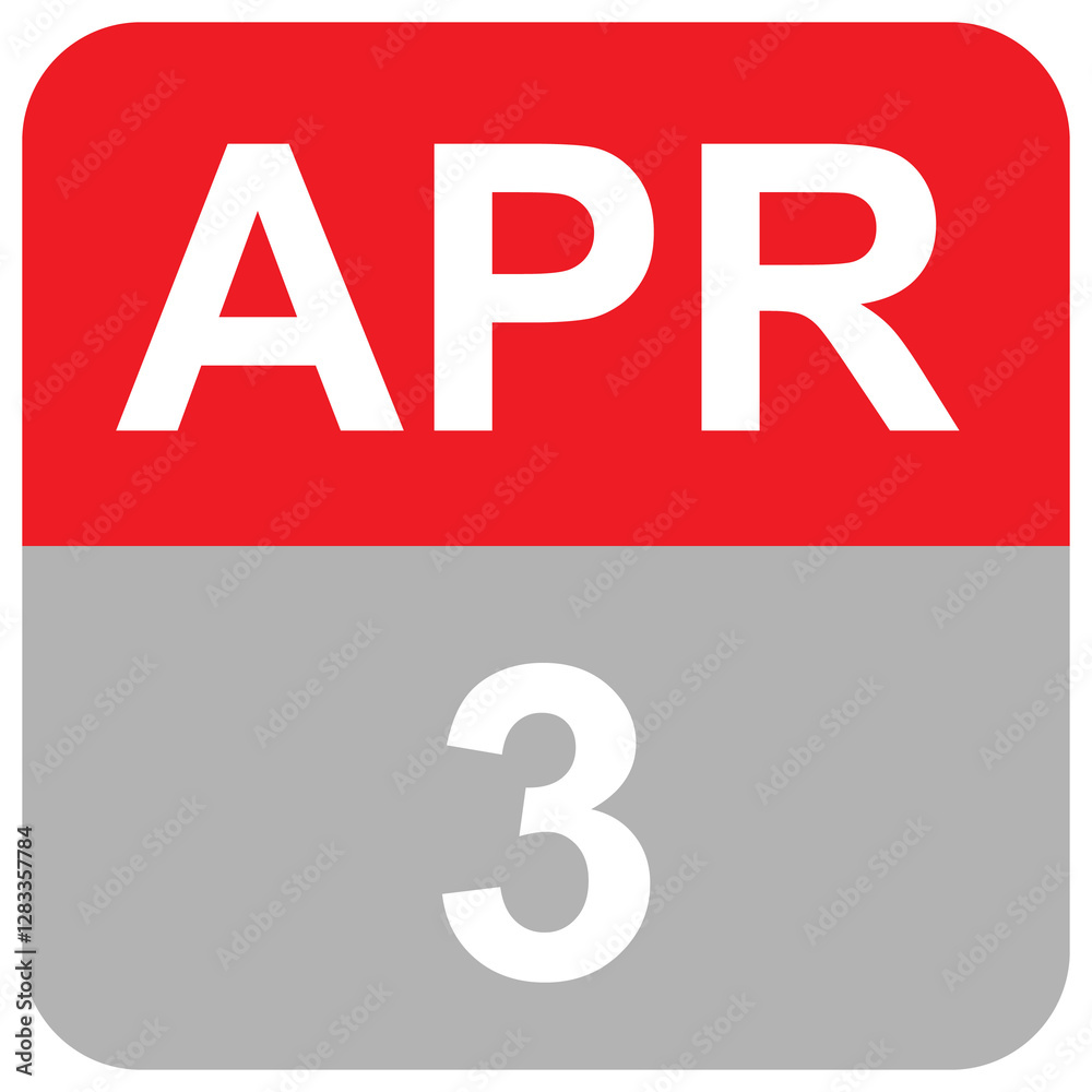 Colorful date of the month of April - MONTHS DAILY DATE ILLUSTRATION Colorful date of the month of April - MONTHS DAILY DATE ILLUSTRATION