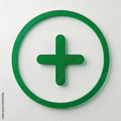 Green plus sign with a green cross in the middle